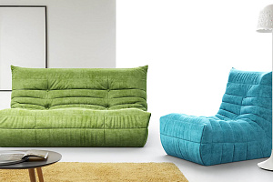 Компактный вакуумный диван ДеФранс, зеленый и голубой диван и кресло, легкие, современные, выбор дизайнеров